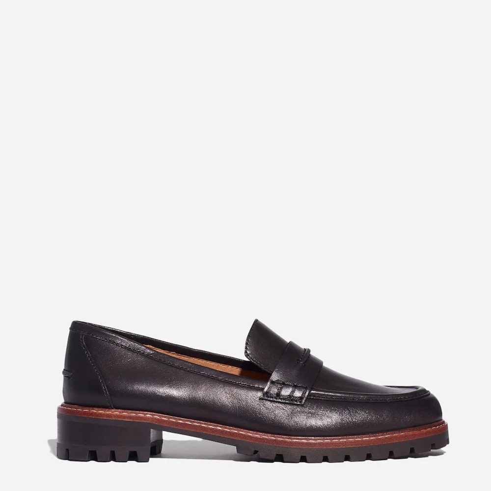 Madewell Women's 8 The Corinne Lugsole Loafers Black Classic Timeless Career - Picture 2 of 13